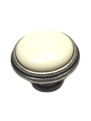 Gıustı Krom Beyaz Düğme Kulp Mobilya Dolap Çekmece Vestiyer Kulpları P7700