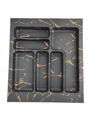 Siyah Altın 44x49 Plastik Çekmece İçi Kaşıklık