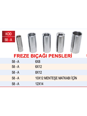 Üçgen 58-a Freze Bıçağı Pensi 6x12