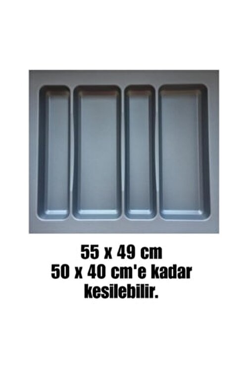 Plastik Çekmece İçi 55x49 Kepçelik Gri