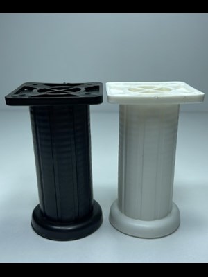 Metali Plastik Ayarlı 10 Cm Beyaz Mobilya Koltuk Dolap Komidin Gardrop Ayağı