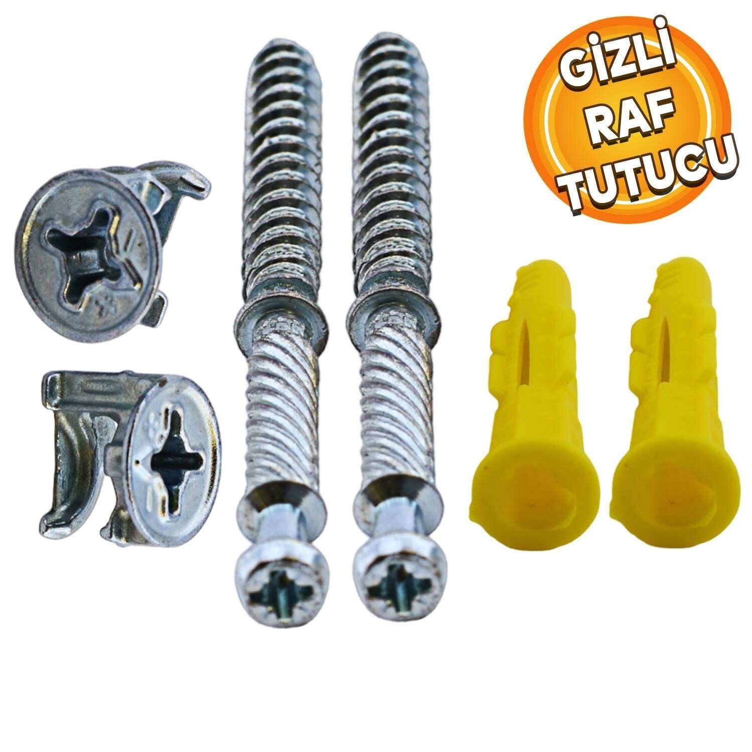 Mi-Fiks Kolay Montaj Gizli Raf Tutucu Taşıyıcı Set 8 cm