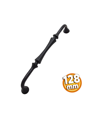 Vezir Zamak Siyah 128 Mm Kulp Mobilya Dolap Çekmece Vestiyer Kulpları