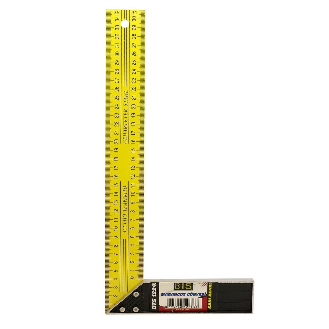 BTS Marangoz Gönye 60 cm Alüminyum Açı Ölçer Cetvel (12250)