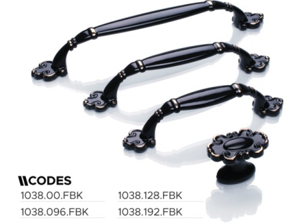 Ventus Siyah Zamak Düğme Kulp Mobilya Dolap Çekmece Vestiyer Kulpları