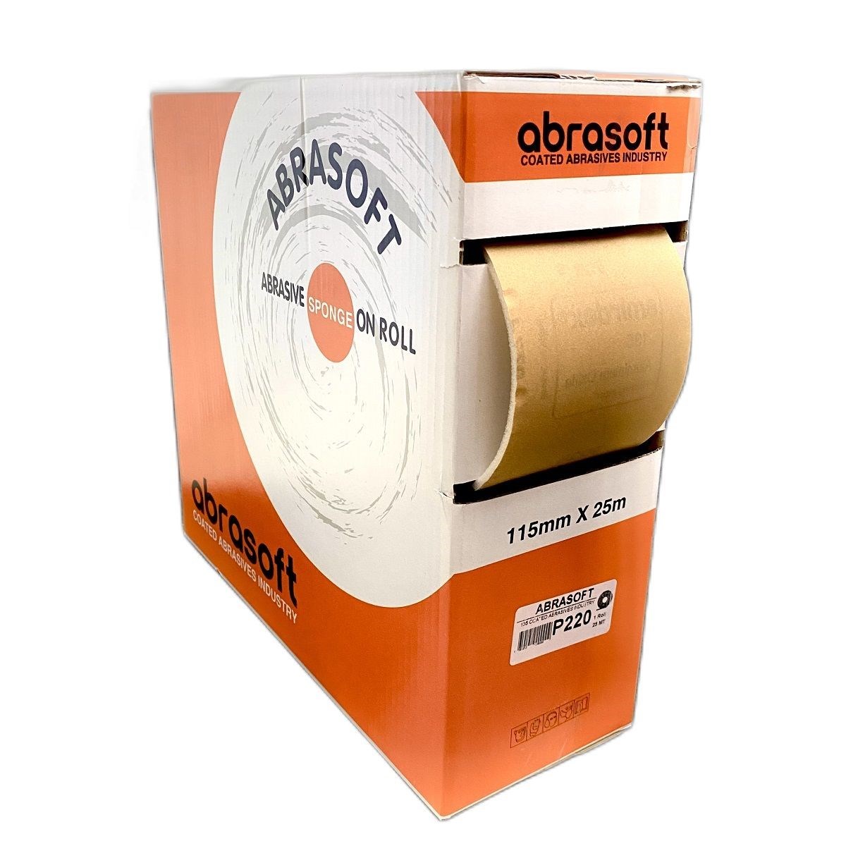 Abrasoft Sünger Rulo Soft Zımpara 120 Kum 115 Mm 25 Metre 1 Adet