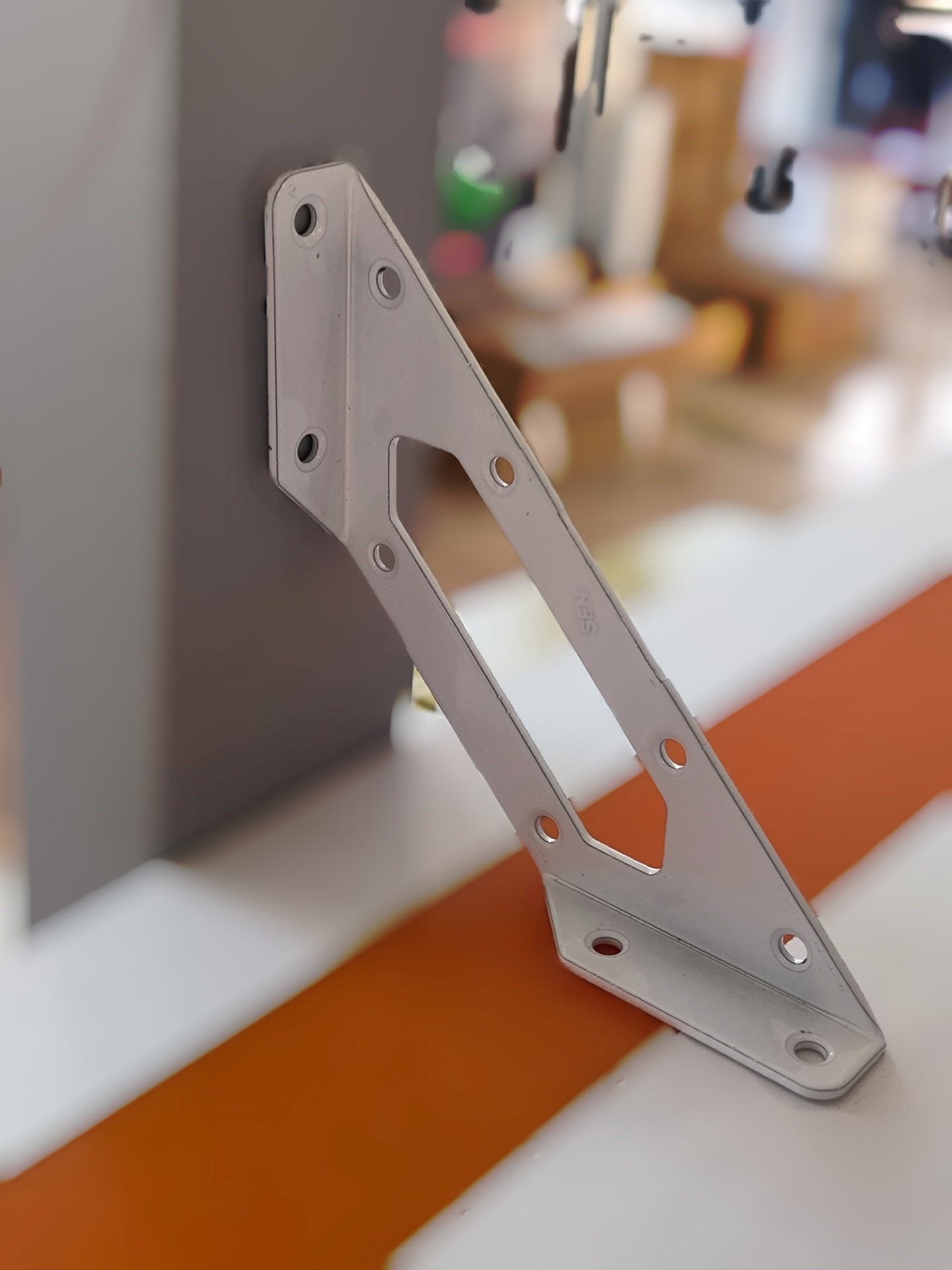 Köşebent Braketi Kare Stand Metal Standı Dik Açılı Köşebent Açılı Raf 90 Derece Braket Desteği Metal Köşeli Mesnet Beyaz Büyük