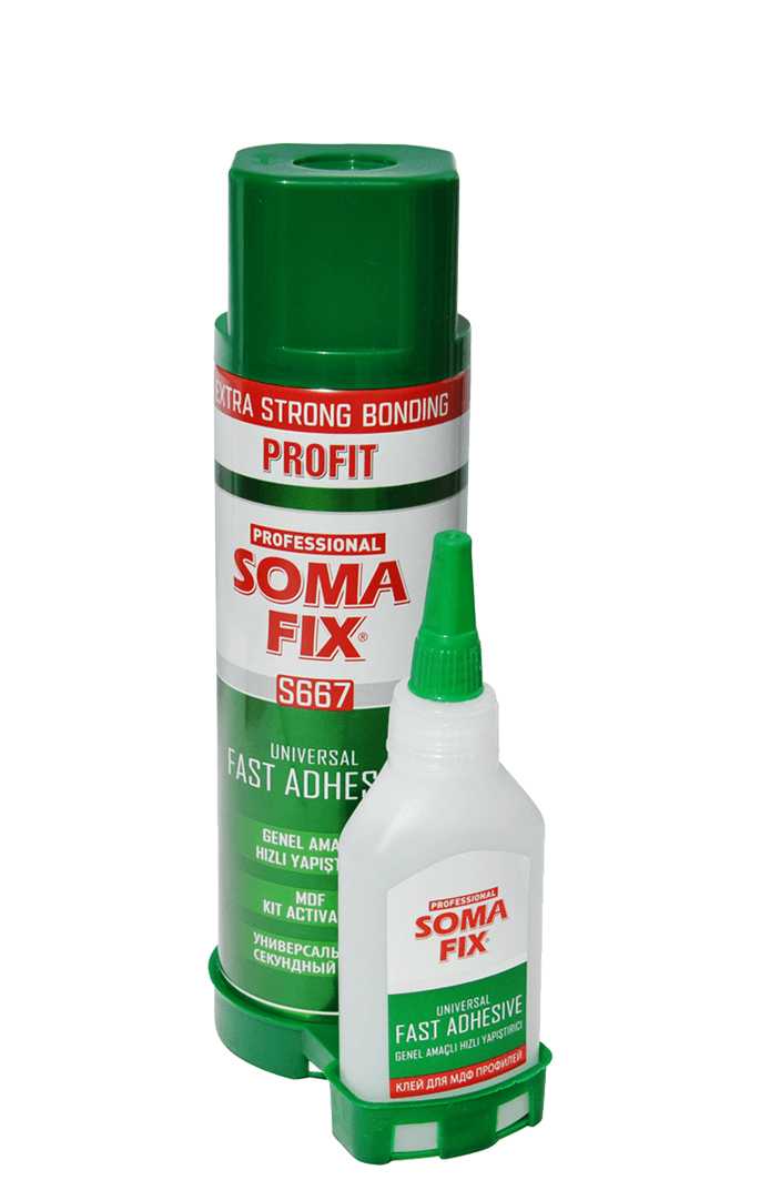 SOMAFİX 125 gr + 500 ML Mdf, Ağaç, Çıta, Kaucuk, Deri, Japon Hızlı Yapıştırıcısı