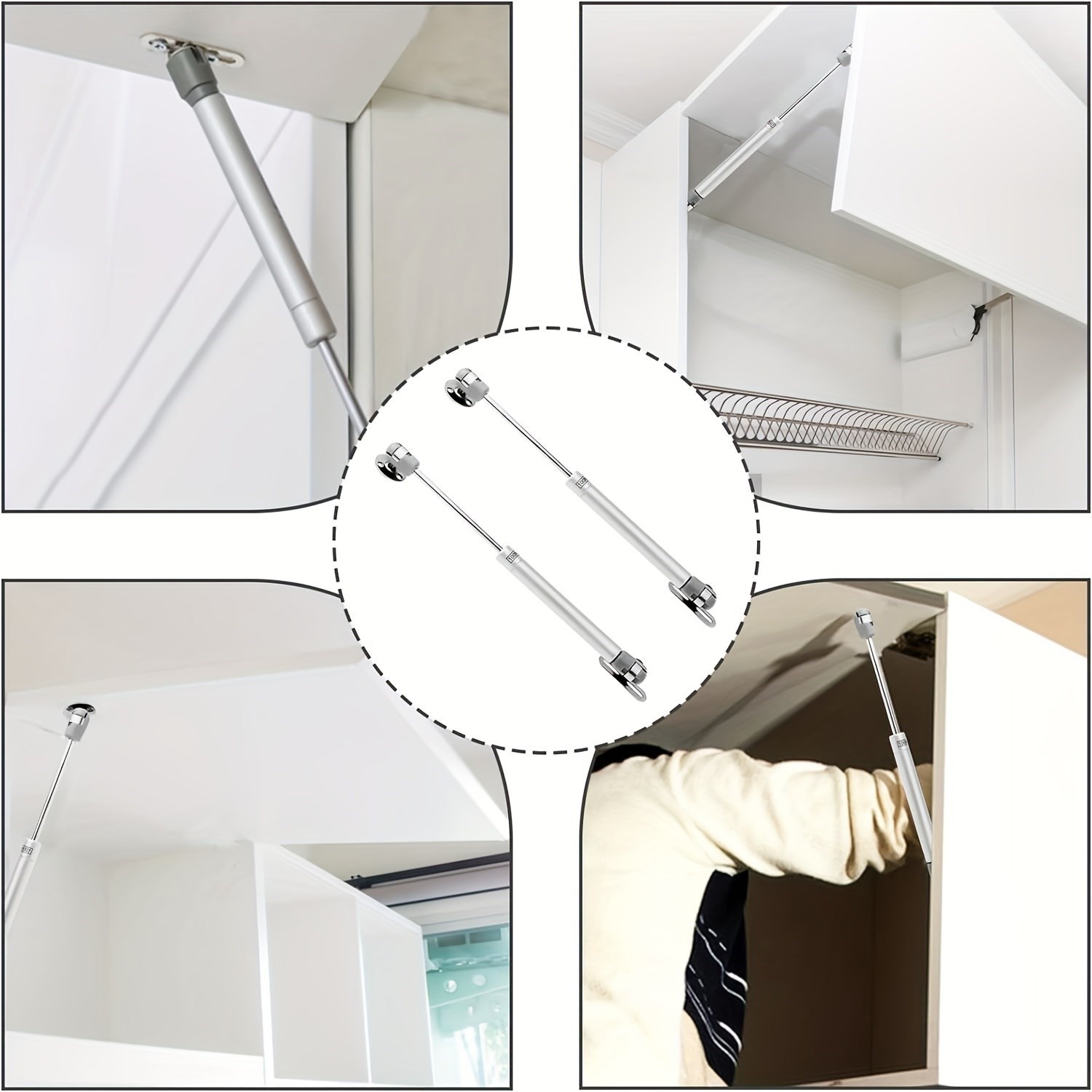 STD Dolap Amortisörü Gazlı Piston Kapak Hidroliği Gri (27 cm 80N)