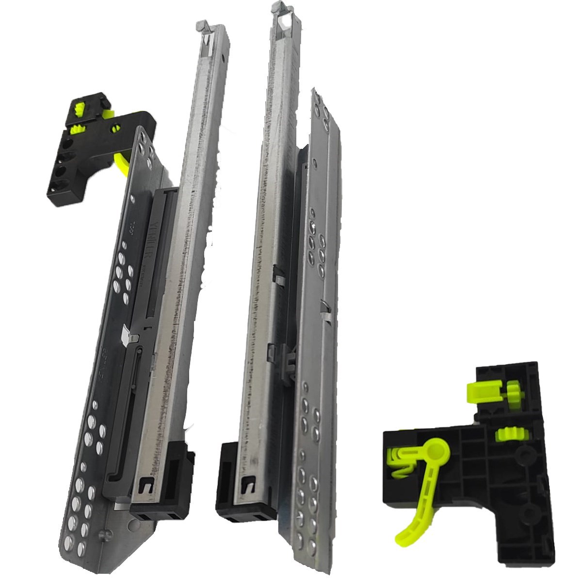 Yeniler 45 Cm Tek Açılım Frenli Ray Çekmece Rayı Mandal Dahil