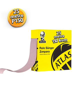Atlas Rulo Soft Sünger Zımpara Gold 115 Mm 25 Metre p150 kum