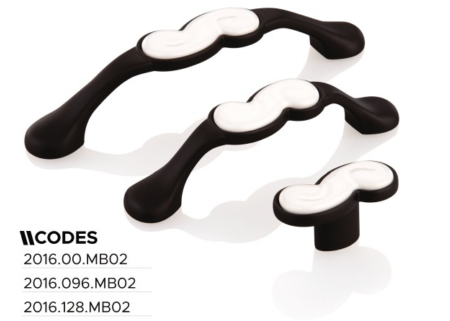 Ventus Siyah Beyaz Zamak Düğme Kulp Mobilya Dolap Çekmece Vestiyer Kulpları