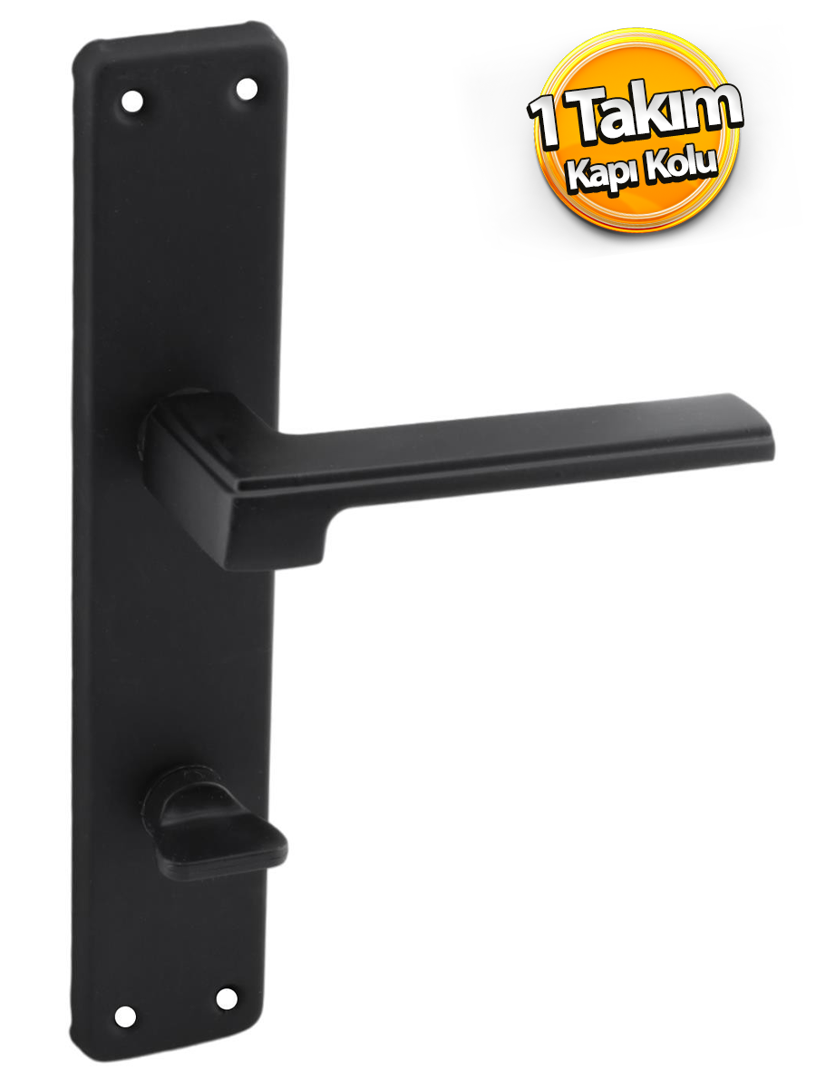 Nobel Panama Aynalı Siyah Wc Kapı Kolu