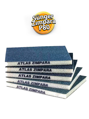 Atlas Sünger İnce Zımpara 98x123x10 Mm 80 Kum