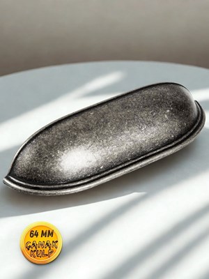 Fds Çanak Kulp - 64 Mm Antik Gümüş Mobilya Kulp (dolap, Çekmece, Vestiyer Uyumlu)