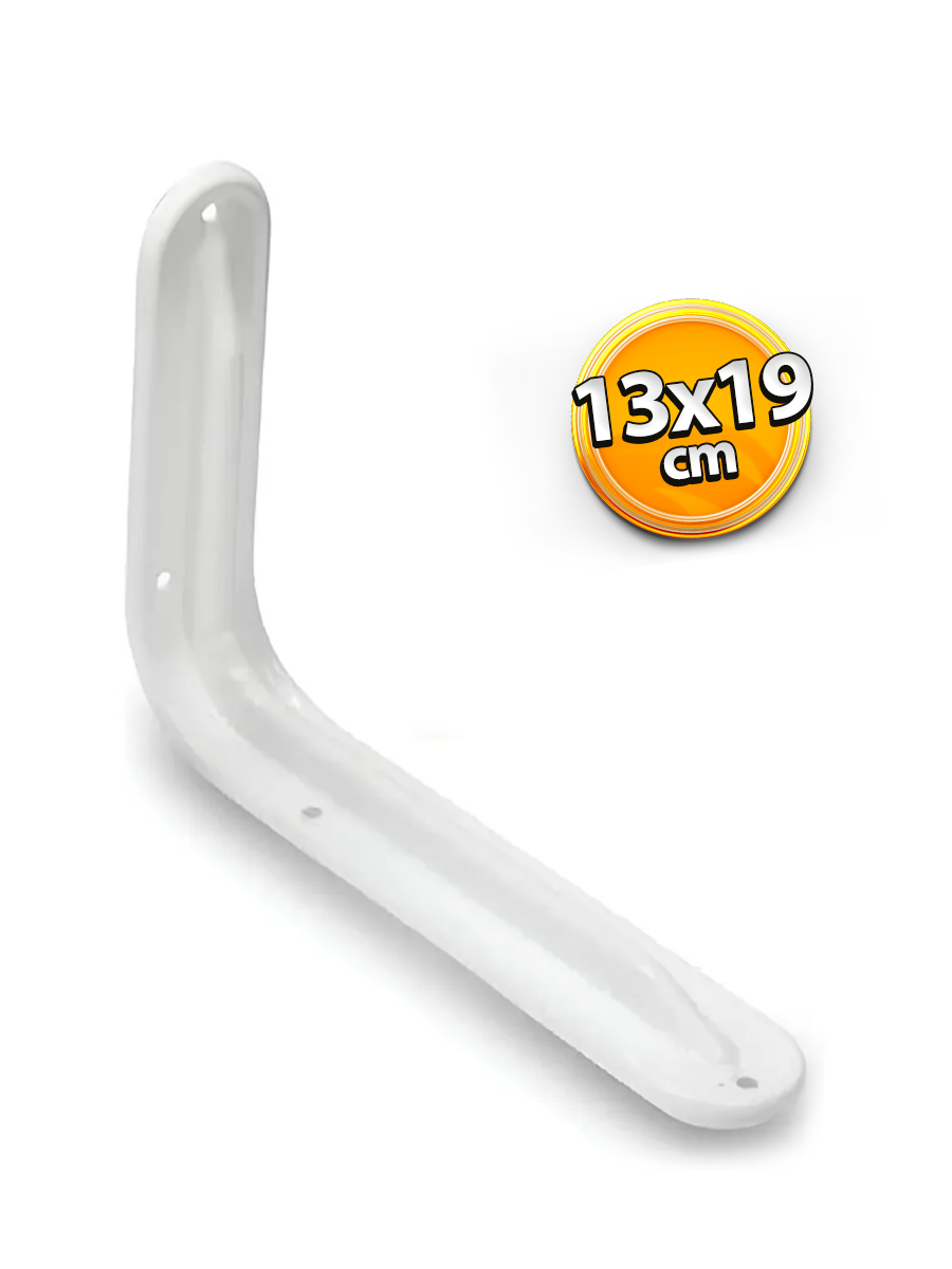 Beyaz Lüx 13 x 19 Cm Raf Altı Ayak Raf Tutucu Montaj Aparatı Ayağı L Demir Köşe Konsol Raf Tutucu Deprem Dolap Sabitleyici