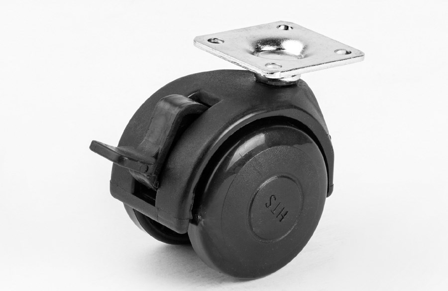 Hts-421 Plastik Siyah Büyük Tablalıı Frenli Teker