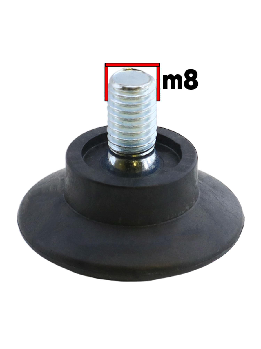 Bingo Rotil Ayak M8 Civatalı 8 mm Siyah Profil Ayağı 36 mm Çap