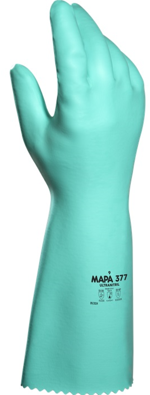 Mapa Ultranitril 491 Kimyasal Eldiven, Kimyasal İş Eldiveni, Asit Eldiveni 37 cm No: 10