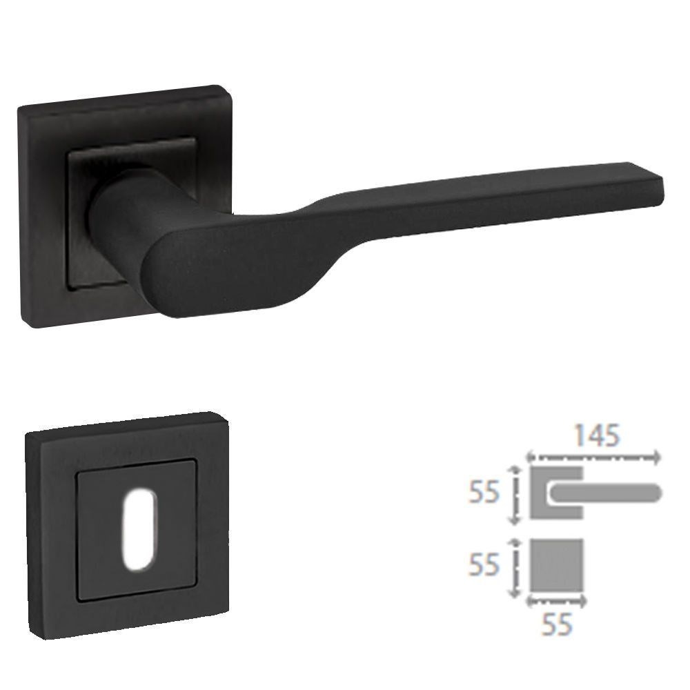 Nobel Max Firuze Kare Rozetli Mat Siyah Oda