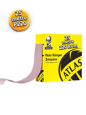 Atlas Rulo Soft Sünger Zımpara Gold 115 Mm 25 Metre p220 kum