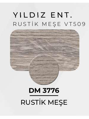 Yapışkan Vida Tapası Mat Rustik Meşe 14 Mm
