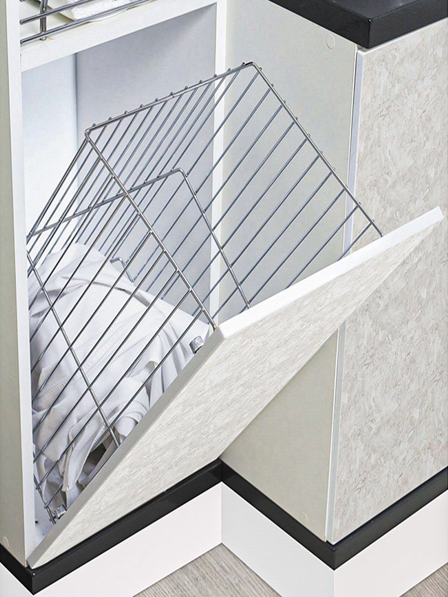 Dolap İçi Monteli Çamaşır Kirli Sepeti Modül 60 cm Kapak Uyumlu (Genişlik 53x50 cm Yükseklik) Huzurkiler