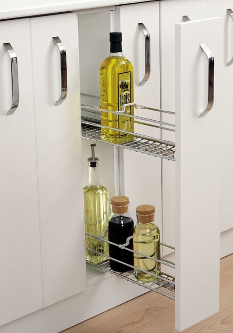 Huzur 2 Katlı Frenli Krom Şişelik, Baharatlık & Deterjanlık 15 Cm Kapak Uyumlu Yükseklik 47 cm Derinlik 47 cm