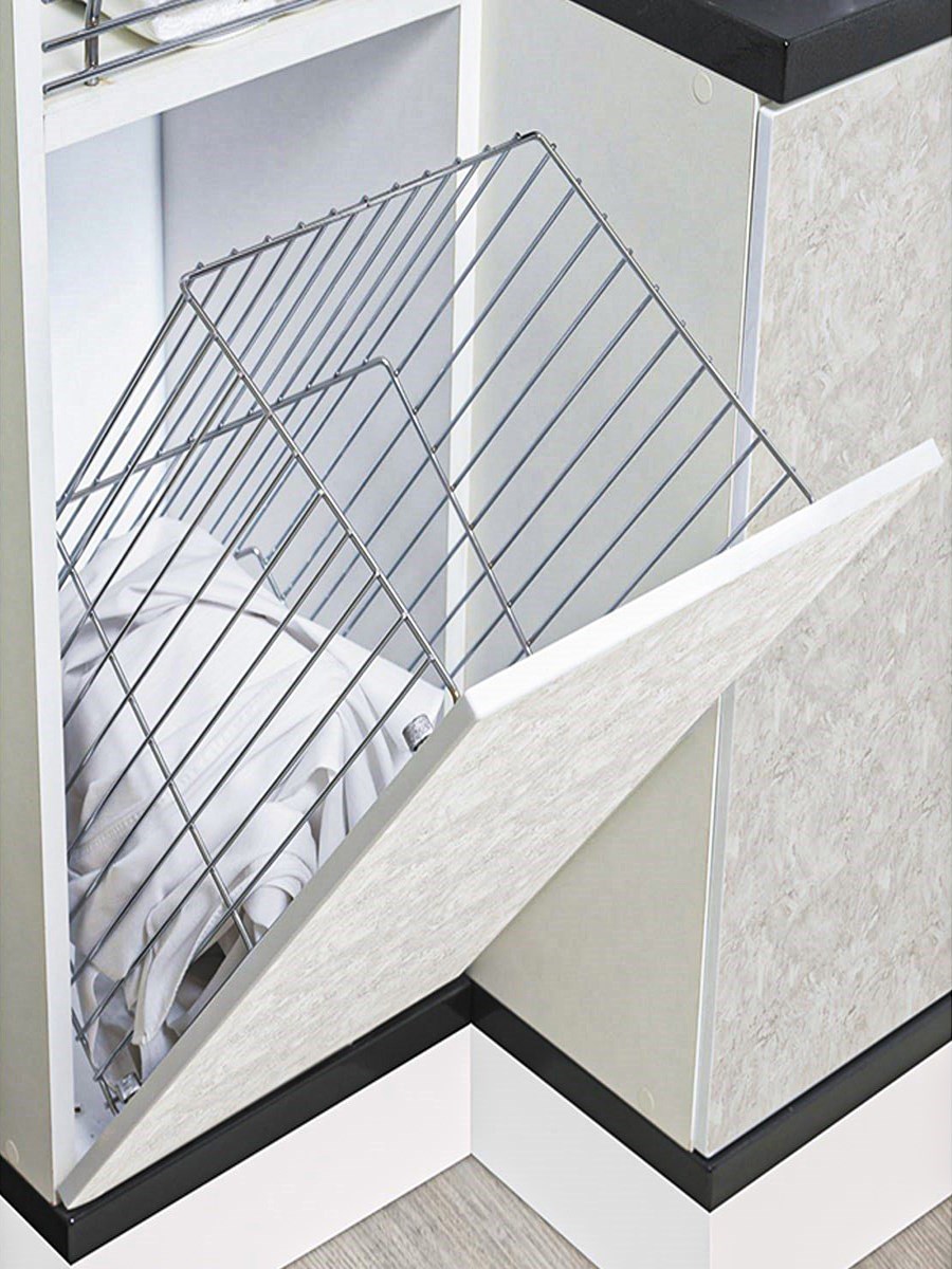 Dolap İçi Monteli Çamaşır Kirli Sepeti Modül 40 cm Kapak Uyumlu (Genişlik 33x50 cm Yükseklik) Huzurkiler