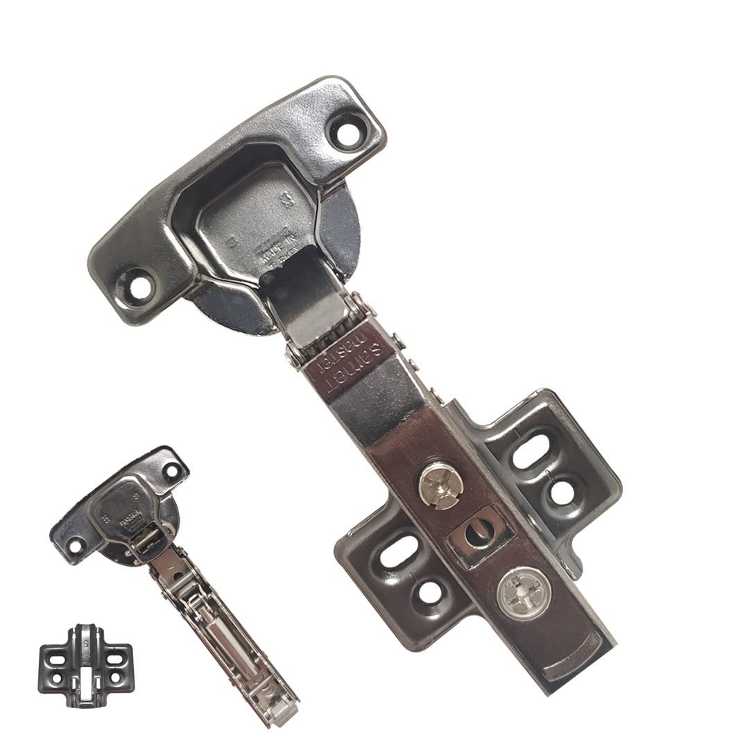 Samet Master Frenli Dolap Kapak Menteşesi Pistonlu Düz Tas Menteşe Siyah Renk