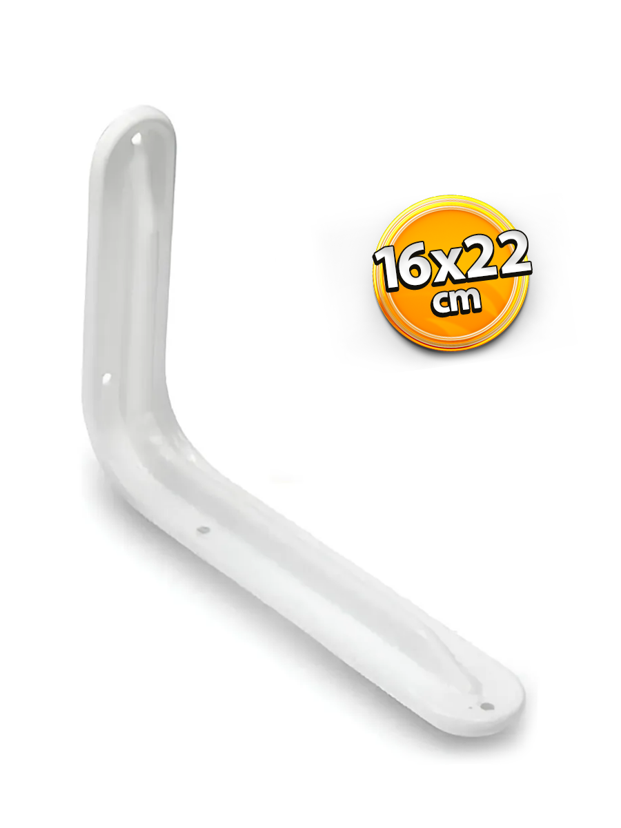 Beyaz Lüx 16 x 22 Cm Raf Altı Ayak Raf Tutucu Montaj Aparatı Ayağı L Demir Köşe Konsol Raf Tutucu Deprem Dolap Sabitleyici