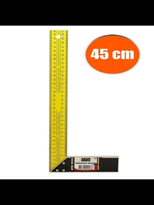 Bts Marangoz Gönye 45 Cm Alüminyum Açı Ölçer Cetvel (12247)