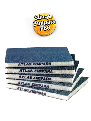 Atlas Sünger İnce Zımpara 98x123x10 Mm 60 Kum