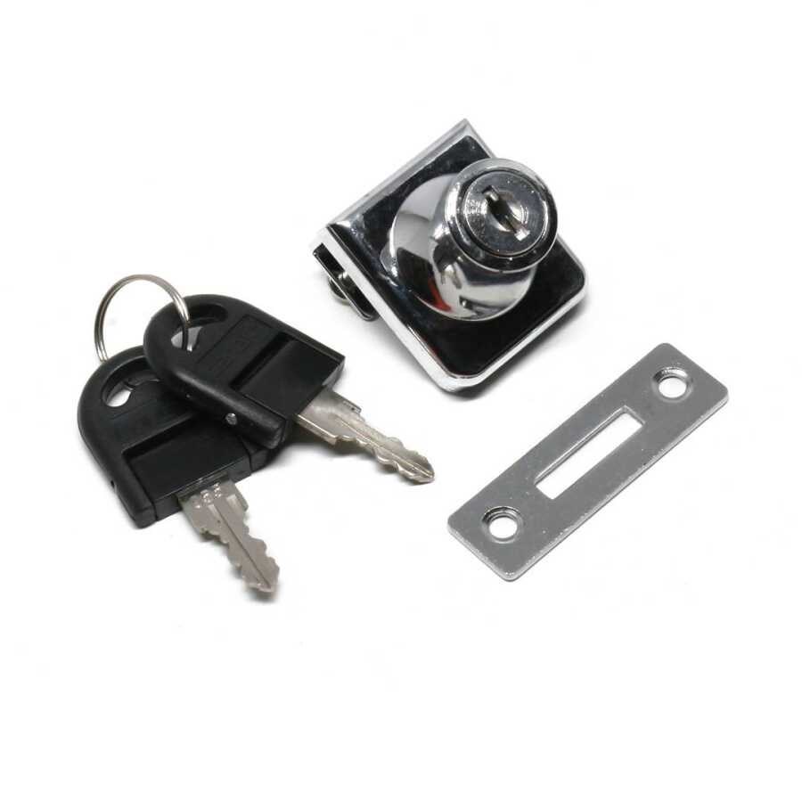 407 Tekli Cam Kilidi Kare Krom Canex